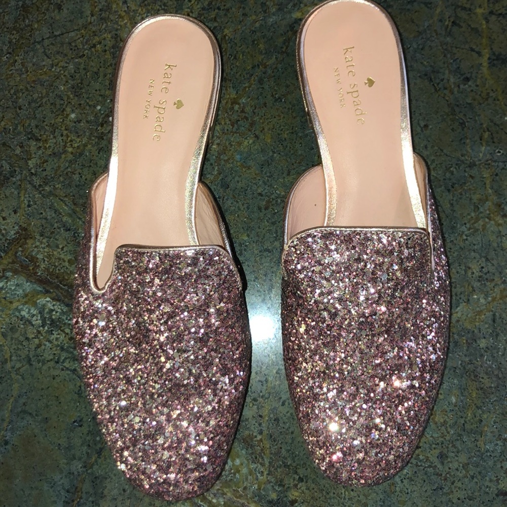 NEW & WITH TAGS Kate Spade Glitter Slide Loafers